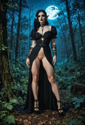 The goth elf warrior princess: a score beyond her years in the dark forest battle
