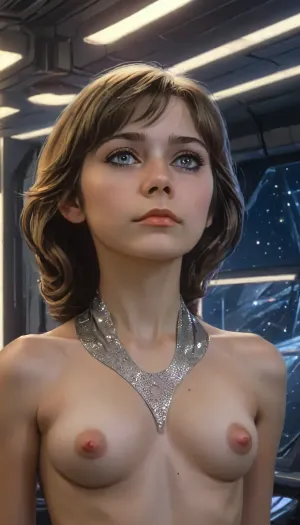 Cosmic enigma: yıldızlarda retro-gelen bir pedmé amidala, sid mead tarafından çizildi