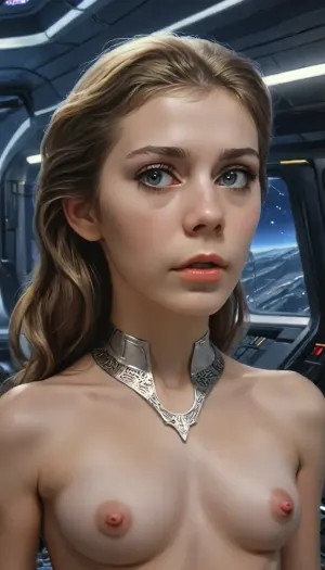 The background is starry sky, deep space. parametric style openwork spatial structures floating in space, glittering and sparkling. Dramatic cinematic lighting, ultra-detailed, hyper-realistic, smooth reflections, futuristic and artistic composition.”, (showing off her pussy), detailed face, Amidala, p4dme woman, .5>, Translated with DeepL.com, (free version), artshtrd, concept, art, by, syd, mead, retro, futuristic, flat, colors, <lora:654321_training_data:1.1>, <lora:ALisa_Selezneva_V5:1.3>, <lora:ahxl_v1:.7>, <lora:438997_training_data:.7>, <lora:concept_art_syd_mead:1.1>