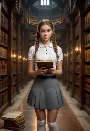 A modern-day scholar: the auburn-haired freshman lost in the realms of antiquity - 3nch4nt3d finds her passion in the l1br4ry