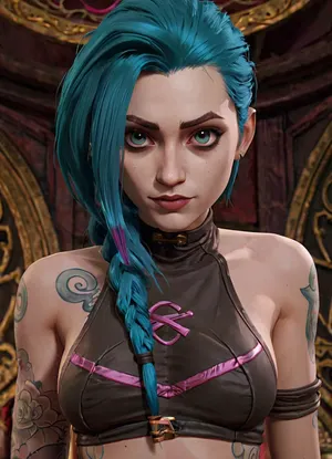 Side shot of a 25 years old, perfect vagina, jinx have sexual intimacy with male, jinx have sex with male, jinx have standing sex with male, jinx have sex from behind, (Jinx), cartoon, drawning, looks like arcane serial, arcane style, shot from arcane, this girl is extremely fuckable, puffy vagina labia, high quality face transfer, flexible face swap, moving face transfer, moving face swap, strong female sexual pathogen, female sex pathogen, girl is sexually auorsed, very submissive, submissive, seduced, seducing, lustful, erotic, horny, realistic facial behavior, familiar Jinx face, Jinx from Arcane serial, Arcane serial, accurate jinx face, ((Jinx)), (jinx_tattoos), ((Jinx from Arcane:1.4)), small, wide shot, nude, inside a pyramid, ((getting anal by male fucked)), standing sex, anal, assfucked from Behind by male, anal creampie, ambient occlusion, dark shadows, fucktoy, pussy, arcane, jinx, denoise image, high quality skin, perfect skin, improve contrast, improve sharpness, improve fidelity, improve shadows, improve lighting, improve quality, enhance character face, enhance quality, improve generation, improve generation result, improve generation accuracy, enhance anatomy, enhance generation quality, amazing face, additional face features, additional image details, photon mapping, physics based rendering, complex 3d render, improve rendering, detailed picture quality, clear image, image cleanup, clean image, sharpen image, Fixhand, facial features, pronounced feminine features, photo-realistic, 8k wallpaper, vibrant details, vivid details, UHD 8K, aidxlv05_neg, DeepNegative_xl_v1, NEGATIVE_HANDS, detailxl, unaestheticXL_cbp62, <lora:jinx:.3>, <lora:arcane-xl:.3>