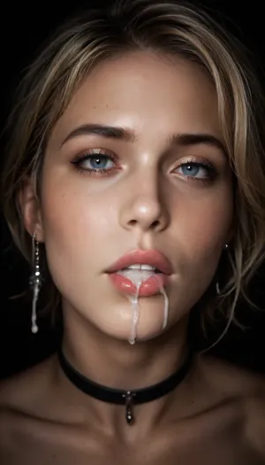 beautiful, 21 year old german woman, cum, sperm, semen, Close Up, face, cum on her face, cum in her mouth, cum dripping Out of her mouth, detailed skin texture, choker, blonde pixie cut, realistic lighting, soft shadows, high detail, hyperrealistic, 8K, BadX, dvr-shrp, raw, lighting, overexposed, harsh, flash, <lora:dark:.6>, <lora:dvr-shrp:.8>, <lora:Image Enhancer XL Extreme v1:.8>, <lora:Rawfully Stylish v0.2_epoch_20:.7>, <lora:EnvyZoomSliderXL01:1.1>
