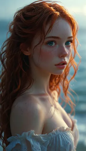 realistic, perfect body, perfect eyes, detailed eyes, detailed hairstyle, best quality, masterpiece, ultra high detail, extremely detailed, dynamic perspective, bright colors, atmospheric, (detailed smooth skin), full body view, cute girl, redhead, long hair, wavy hair, slim figure, firm tits, sexy ass., (((A creature whose cries reverberate with eerie emptiness))), novuschroma08, style, detailxl, <lora:novuschroma08 style:.8>, <lora:654321_training_data:.8>, <lora:add-detail-xl:.8>, <lora:MJ52:.8>, <lora:CinematicStyle_v1:.8>