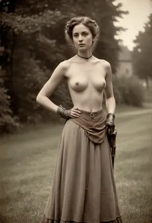 A victorious vixen: a long shot tintype captures a young woman's duel under the golden sun