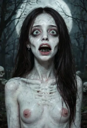 woman ghost, creepy female ghost, horrying cute face, horror female ghost, white pale spectral skin, white skin, bones, horrorfying face, the girl from the well, pale as white woman, long black straight hair, terrifying face, scary face, bizarre and frightening ghost, dark black hair, creepy aura, she is an abandoned horror place, skinny, so skinny, realistic, pale skin, naked, very realistic, TheRing1024, <lora:TheRing1024:.8>