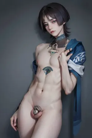 ((solo male)), male focus, best quality, ultra-detailed, photorealistic, masterpiece, finely detail, highres, 8k wallpaper, sweaty skin, professional model shoot style photo, nude, sexy boy, femboy, twink, homoerotic, gay, yaoi, slim, soft body, attractive face, surprised expression, realistic eyes, blue eyes, realistic body, sharp focus, high definition, 8k insanely detailed, complex, male chest, freckles, short hair, fluffy hair, ((cum on self)), ((erect penis)), naked, no pants, cock and balls visible, balls, testicles, masturbating self, steam, steaming body, sweat, bukkake, laying on back, pov from above, wanderer, chastity, cage, <lora:wanderer-08:1.3>, <lora:chastity cage:1.1>