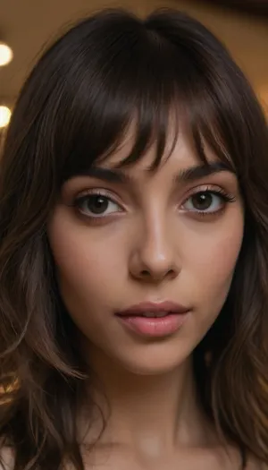 (hyper feminine features, ultra feminine, adorable Latina girlfriend:1.5), (avant-garde snapshot esthetic, medium closeup, medium shot, sharp focus:1.4), (long delicate eyelashes, subtle makeup, natural look makeup, soft flirty smile:1.2), (stylish hair, stray strands of hair, fringe locks, fringe framing face, face-framing layers, slut strands:1.8), (reclining on the couch, lounging, relaxing:1.4), (masterpiece, best quality, 8k, RAW photography, award-winning, uncompressed, maximum quality), (professional color grading:1.2), (softly blurred background, soft bokeh), (natural skin texture, realistic skin details, subtle vellus hairs), (maximum hair detail, natural hair texture), (maximum eye detail, expressive eyes, visible limbal ring, detailed iris texture, realistic eye texture), ziprealism