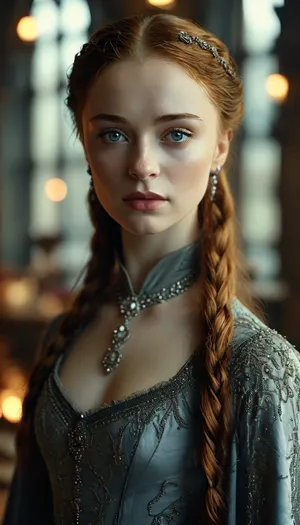 Sansa Stark, <lora:MJ52:.8>