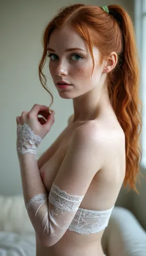 Petite redhead: 현실적인 아름다움의 고해상도 걸작