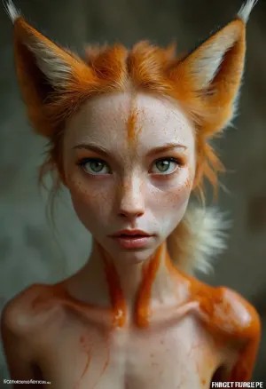 masterpiece, fit vascular, Antropomórfico, (fox), skin fox, full motled, pele realista, ultra realismo, alta definição, fundo solido, skinny, (wearing torn very tightly fitted clothes:.6), (intense possessed eyes), eyeliner, veiny legs, (intense veins all over her body:.5), (black detailed vein texture:.7), (transforming into a anorexic furry fox-girl:.3), (infected bulging black veins:.7), (intense detailed pussy texture:1.1), (sharp claws on her hands:1.03), Her intense gaze and poised stance add a daring, modern twist to the traditional drape, creating a striking and edgy aesthetic, subtly softening the bold composition, View her back side, Cinematic and luxurious, view alutrawide angle, wide angle, (angry, fighting with viewer:.7), full extra wide angle, full view, 4k details, extra detail, pointed ears, (full body view:1), wanapi, fur, all, fours, arching4s, <lora:wanapi:.3>, <lora:MJ52:.8>, <lora:arching4s:.5>