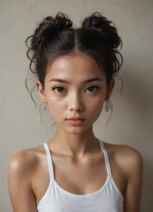 1 girl, 30yo, young skinny small thai girl, very dark skin, thai, asian, opened hanfu, Qixiong Ruqun, private club erotic dance