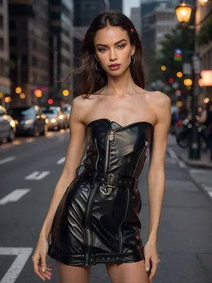 25 years old female russian Instagram Model, red latex clothes, goth, long legs, minidress, fuck pussy, ((super detailed professional photography)), masterpiece, photorealism, DSLR camera, best quality, best resolution, with UHD resolution, perfect composition of light and shadows, the brightest image, clear focus, depth of field, skinny, perfect body, perfectly detailed skin texture, perfectly symmetrical face, perfectly detailed sparkling eyes, perfect highlighted hair, 32k, 30 mm lens, 1/250 s, f/2.8, ISO 300, big tits, perfect lights, ziprealism, detailxl, res, 8k, raw, photo, <lora:Yana_Koshkina:.3>, <lora:weight_slider_v2:-1>, <lora:photorealistic02:.3>, m0t0_1, strapless, leather, short, dress, zippers, <lora:m0t0_1-08:.8>