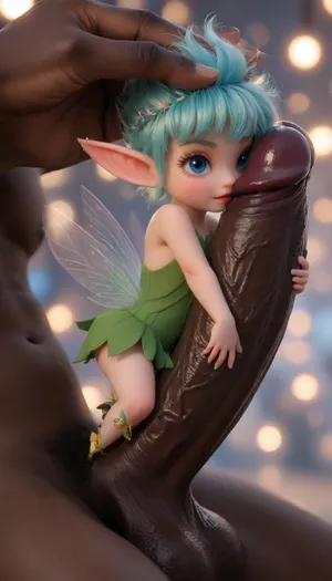 (Tiny fairy:2), anal sex, huge black cock, interracial