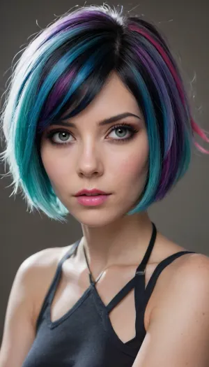 Luna snow de marvel rivals, luna snow de marvel comics., (((Short multicolor hair), (withe hair), (Black hair))), ., <lora:580159_training_data:1.7>, <lora:668315_training_data:.1>, <lora:Microwaist_XL_v01:.7>