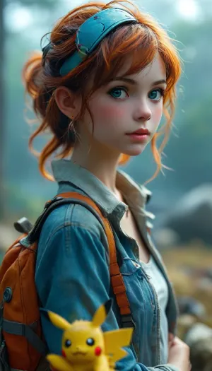 Misty, Pokemon, full body, <lora:MJ52:.8>