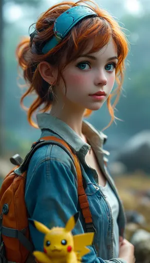 Misty, Pokemon, full body, <lora:MJ52:.8>