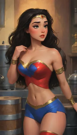 Ultra detailing, Chainsaw Man style, High-end Log Cabin, Bedroom, No lights, Dark room, night, (African Supergirl And Greek Wonder Woman:2), Messy bedroom, beer cans everywhere, (2girls:1.5), 1man, 2friends, couples, laying down, handjob, looking down, masterpiece, best quality, highly detailed, threesome, double handjob, forced handjob, ("Madison Beer" as Wonder Woman:1.5), and, ("Tyla" as Supergirl:1.5), (Wonder Woman mature age 28 from DC Comics:1.5), (Wonder Woman is a golden-Brunette, bright-hazel-eyed adult woman with a voluptuous-hourglass-thick-athletic built figure with washboard abs:1.5), (Supergirl young age 23 from DC Comics:1.5), (Supergirl is a platinum-blonde, bright-blue-eyed young woman with a rather thin skinny voluptuous-yet-lean built figure:1.5), intricate outfits, femdom, viewer is restrained, perfect body, accurate body, perfect ass, Detailed face, detailed body, seducing, Facing viewer, Blush, Standing over viewer, Supergirl on the side of viewer, Supergirl teasing, handjob motion, Supergirl holding the viewers base of the cock, detailed ass, Viewer laying on back, Wonder Woman on the side of the viewer, Wonder Woman holding middle of the viewers penis in one hand choking the viewers neck with other hand, viewers massive mature brown cock, wet bodies, sweaty bodies, saliva, drooling, laughing, teasing, pov, highlydetailedbody, realisticface, highlydetailedhair, insanelydetailed, 8K.highdetailedskin, highresolution, perfectfingers, (j_cartoon:1.5), Drawing., Wonder Woman, uberfit, muscular, athletic, <lora:Madison_Beer_2024_SDXL_JugX_trigger_m4d1s0n-000066:.5>, DCEU, Supergirl, Snyder, Style, tyxla, <lora:tyla_juggerX_xl_1_st_wocap-tyxla-000086:.5>, <lora:samdoesarts1.1-000030:.4>, <lora:J_cartoon:.3>, <lora:Animated_Concept:.4>