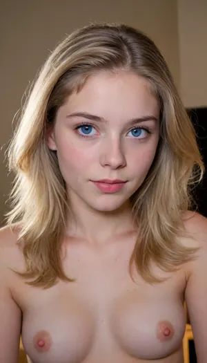 (((Dark Room))), (((little lighting))), (((Night time))), (((camera flash))), light off, (harsh flash:1.2), (((Amateur Photo))), (((candid Photo:1.3))), (Teen:1.8), (shot on an iphone:1.3), 18 year old fashion model, young Cybill Shepherd, posing, amateur Polaroid instant photo, night time dark room, lights off, bad lighting, flash photography, intimate pose, long hair, exposed breasts, dirty blonde, ((bright blue eyes)), dark eyebrows, perfect eyes, thick waist, small tits, wide hips, big ass, highest quality, insanely detailed photo, masterpiece, detailed skin texture, (chubby:1.2), ((mouth slightly open, dull look))