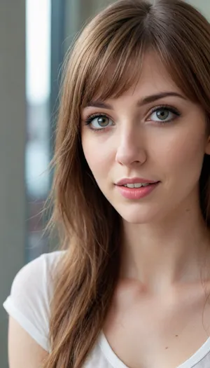 35 yo girl, very flirty pose, sideview, ((girl next door)), pretty, natural beauty, medium breasts, ((cute tall tall tall tall but average appearance:1.3)), ((cute tall tall tall tall)), ((pale skintone:1.2)), ((little bit chubby:1.4)), very flirty smile, showing teeth, ((unkempt hair)), ((straight hair:1.3)), ((symmetrical hair:1.5)), ((perfect fringe hair:1.5)), ((light brown bright hair)), ((very cute tall tall tall tall average youthful face:1.5)), outside, photorealistic, ((perfect composition)), ((perfect contrast:1.5)), ((perfectly balanced exposure:1.5)), ((perfect focus:1.5)), ((extremely realistic detailed lighting:1.5)), ((extremely realistic detailed shadows:1.5)), ((extremely detailed:1.3)), ((extremely high resolution:1.3)), ((16K UHD:1.5)), ((extremely realistic detailed skin texture:1.5)), ((extremely realistic detailed skinpores:1.5)), ((extremely realistic detailed face:1.5)), ((extremely realistic detailed eyes:1.5)), ((extremely realistic detailed hair:1.5)), focus on eyes, ((fully clothed:1.5)), random colored clothing, ((beautiful stylish clothing:1.5)), ((detailed clothing:1.5)), ((detailed environment:1.5)), Sweet_Sticky_xl-01, <lora:EnvyZoomSliderXL01:-1>, <lora:add-detail-xl:.5>, <lora:Sweet_Sticky_xl-01:.5>, <lora:neanderthal_last:.7>