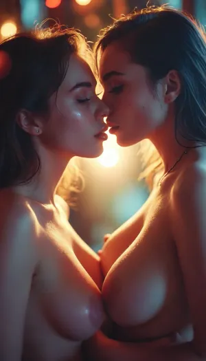 Echoes of love: a lesbian affair underneath an ai-painted moment