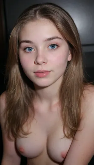 (((Dark Room))), (((little lighting))), (((Night time))), (((camera flash))), light off, (harsh flash:1.2), (((Amateur Photo))), (((candid Photo:1.3))), (Teen:2), 18 year old fashion model, posing, amateur Polaroid instant photo, night time dark room, lights off, bad lighting, flash photography, intimate pose, long hair, exposed breasts, brunette, ((bright blue eyes)), dark eyebrows, perfect eyes, thick waist, small tits, wide hips, big ass, highest quality, insanely detailed photo, masterpiece, detailed skin texture, (chubby:1.3), (mouth slightly open with dull look:1.3)