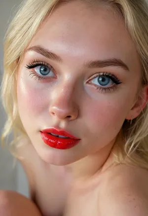 18 years old young Nordic girl, beautiful face, young face, slut makeup, cute face, cute smile, friendly face, (push ass back:1.4), hips apart, spread legs feet on shoulder width, thigh gap, visible crotch, visible vagina, hairy vagina, slim body, young body, small ass, narrow waist, red lipstick, glossy lipstick, (huge eyes), blue eyes, lustful smile, pleasured face, cute snub nose, heavy makeup, beautiful makeup, eyes makeup, (young face), (backlight), glowing skin, backlight, toilet, (pissing:1.7), igbaddie, <lora:igbaddie-XL:.8>, <lora:MJ52:.8>