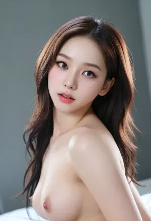 High detail RAW color photo professional, (realistic, photo realism:1.37), (highest quality), (best shadow), (best illustration), ultra high resolution, highly detailed CG unified 8K wallpapers, physics-based rendering, cinematic lighting, portraits, completely nude, shinning black hair, brown contacts, natural skin, perfect nose, extremely beautiful korean face, angelic face, gorgeous, shinny skin, perfect body, sagging breasts, tiny pussy, dynamic pose, full body, low angle, yujimin, krnpp, <lora:yujimin_v10:1.2>, <lora:karina_sdxl_v10:.7>