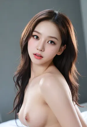 High detail RAW color photo professional, (realistic, photo realism:1.37), (highest quality), (best shadow), (best illustration), ultra high resolution, highly detailed CG unified 8K wallpapers, physics-based rendering, cinematic lighting, portraits, completely nude, shinning black hair, brown contacts, natural skin, perfect nose, extremely beautiful korean face, angelic face, gorgeous, shinny skin, perfect body, sagging breasts, tiny pussy, dynamic pose, full body, low angle, yujimin, krnpp, <lora:yujimin_v10:1.2>, <lora:karina_sdxl_v10:.7>
