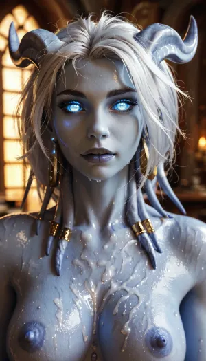nude female draenei from world of warcraft