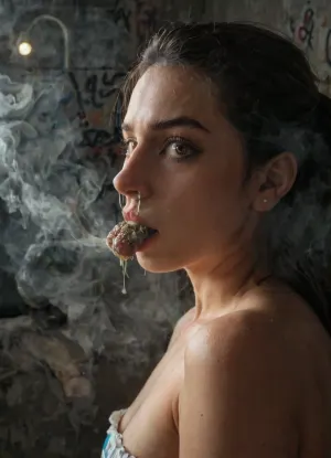 shy, introvert, ((shy girl)), (((grossed out)), ((disgusted)), popstar from argentina, ((disgusted, grossed, smelling something disgusting)), 20 yo lean skinny argentinian brunette popstar, full lips, horny, brunette argentinian pop singer sitting at abandoned gloryhole cabin with dark walls and colorful graffiti, sniffing a smegma covered flaccid fat penis, pressing penis against her nose, disgusting, sniffing, realistic, cine still, ((realistic:1.4)), ((photoreal)), smegma covered, smegma dripping, (smegma:1.1), steam emitting, penis has never been washed, extreme smell, ((steam:1.5)), extreme steam, steam emitting penis, steam everywhere, scrunched up nose, very overexposed, ((orgasm)), ((shocked)), (fear), ((dark room)), (lights off), (((looking at viewer))), (side view full body shot), instagram, model, discord, profile, picture, <lora:SelfiePhotographyRedmond:.8>, embarassed, (embarassment), photo, <lora:mobile:.8>)