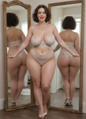 sexy granny mature, sexy 65 years old, brunette, long wave messy hair, messy hair, chubby, wide hips, huge culottes, very saggy boobs, extreme saggy tits, naught sexy orgasm face, orgasm face, glamour, make up, lipstick, big hoop earrings, necklace, full body view, looking at the viewer, mirror, at the fancy room, sexy pointed stilettos, pointed stilettos view, foot fetish, fancy glamour lady, very horny ready for sex, big culottes, culottes very huge, whore bitch lady, fupa, cameltoe, silk, panties