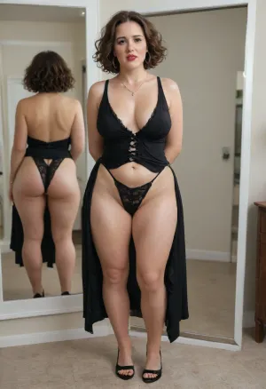sexy granny mature, sexy 65 years old, brunette, long wave messy hair, messy hair, chubby, wide hips, huge culottes, very saggy boobs, extreme saggy tits, naught sexy orgasm face, orgasm face, glamour, make up, lipstick, big hoop earrings, necklace, full body view, looking at the viewer, mirror, at the fancy room, sexy pointed stilettos, pointed stilettos view, foot fetish, fancy glamour lady, very horny ready for sex, big culottes, culottes very huge, whore bitch lady, fupa, cameltoe, silk, black panties