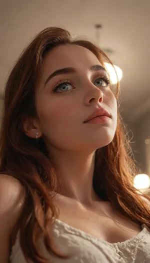 (ziprealism, score_9, score_8_up, score_7_up, masterpiece), (soft focus, soft bokeh, closeup, upper body portrait, focus on eyes, low angle:1.2), (romantic moment, cozy bedroom, intimate lighting, playful expression:1.4), (high saturation, high contrast), (gorgeous woman, pale skin, gorgeous face:1.4), (subtle freckles, subtle skin imperfections:.4), (vibrant auburn hair with dark roots, long hair, stylish hair:1.4), (full lips, long eyelashes, perfect eyes), igbaddie, <lora:igbaddie-XL:.4>