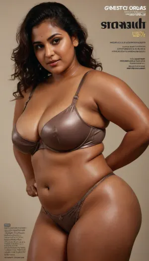 ((Package COVER with title)), Photorealistic Wet, (((Bra Package Cover with title))), Beautiful brown native kerala Bengali 40 year old curvy woman with sweaty oily sweaty skin, ((sweaty curvy bottom heavy thick athletic body sweaty thighs)), braided wavy hair, thong bra outfit, magazine front page, office background, sweaty body, full laced bra ang panties outfit, sexy cuddle sexual romance pose, sideview, (((sweaty oiled skin:1):3))