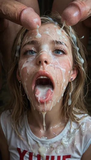 realistic cum, (cum on clothes:1.4), cum on, (Cum flows:1.5), (cum on body:1.4), cum on hair, (cum on face:1.7), bukkake, ((Clothes and body covered with semen)), (mouth wide open:1.4), (mouth filled with cum:1.5), beautiful face, (cum on hair:1.3), cute blonde woman, cum, on, face, <lora:JustCum:1.4>, <lora:678016_training_data:1.9>, <lora:cum_in_eye_deepmind:1.4>