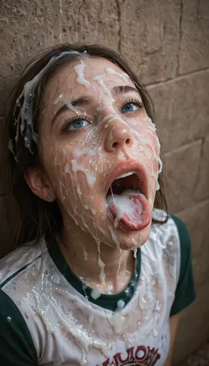realistic cum, (cum on clothes:1.4), cum on, (Cum flows:1.5), (cum on body:1.4), cum on hair, (cum on face:1.7), bukkake, ((Clothes and body covered with semen)), (mouth wide open:1.4), (mouth filled with cum:1.5), beautiful face, (cum on hair:1.3), woman, cum, on, face, <lora:JustCum:2>, <lora:678016_training_data:2>, <lora:cum_in_eye_deepmind:2>