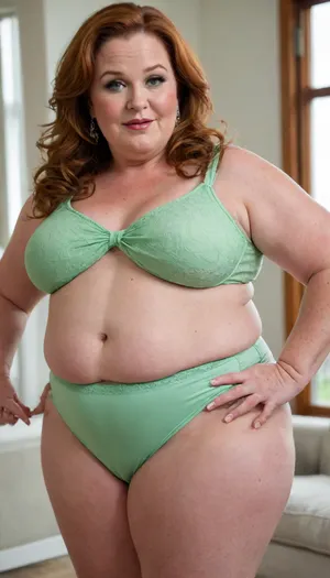Mature, gilf, 80 years old, (oversized ssbbw:1.3), ., (Oversized thick thighs and oversized wide hips:1), . Oversized wide thin camisole. long hair, Natural auburn hair, thick. Freckles on face. Long eyelash. Full lips, lipstick. Tight highwaist yoga pants. Hoop earrings. Seductive posing. Seductive smile. Fupa. Light green eyes, sagging, drooping, bulging cameltoe, puffy, plump