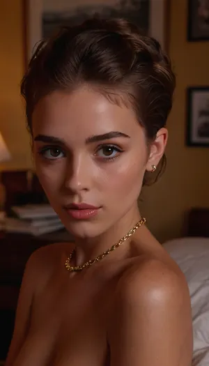 (A cute 21-year-old naked luxury well build skinny sloane ranger woman with brunette shorthaired updo hair and very dark-tanned skin laying at her back fucked by a boy at a dorm sex party in 1997, anklets and waist chain, medium breasts), in the background a 21-year-old tall and slim woman with very short hair is visible, photo-realistic, compact camera shot, hyperrealistic, cinematic, best quality, insanely detailed, pussy shines through, Acrylic calligraphy and watercolor techniques seamlessly merge into this maximalist masterpiece. Gouache fluidity enhances the level of detail, while the bright sunrise light contributes to a hyperrealistic impression. This artwork is meticulously crafted, with each element executed with precision. The scale of the artwork is set at 64., supermodel, face, big, lips, Olvclpmssunv, woman, <lora:Picture_enhancer:.8>, <lora:Beautify-Supermodel-SDXL:.7>, <lora:255596_training_data:1>, <lora:Olivia Culpo-000004:.8>