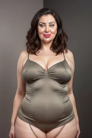 Armenian, obese, gilf, (Close-up:1), portrait photo a mature chubby gilf, fat bosom, fat round face, double chin, 70 years old Woman, big eyes, green eyes, chestnut layered haircut, chubby jawline, pokies, seductive smile, lips parted, (mouth open:1.3), teeth showing, big lips, looking at viewer, (solid blank black background:1.3), eye level shoot, film grain, style by Flora Borsi, OverallDetail, satin sleeveless spaghetti strap minidress, fupa, (cameltoe), (areola slip), wide, hips, tt_saggy, tt_flat, plump, fat, saggy, sagging, droopy, <lora:hips-10:.4>, <lora:tt_saggy:.5>, <lora:plump_control_v1.0:1>