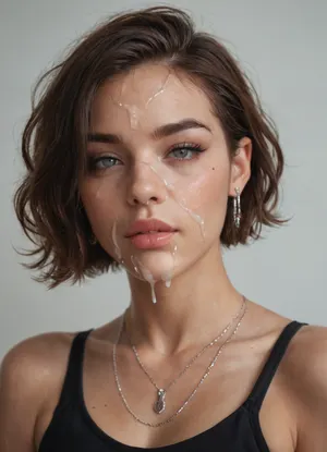 score_9, score_8_up, score_7_up, 1girl, solo, piercing, mole_under_mouth, jewelry, earrings, eyelashes, portrait, lips, mole, looking_at_viewer, grey_eyes, nose_piercing, short_hair, ear_piercing, red_hair, realistic, facial, cum, cum_on_face