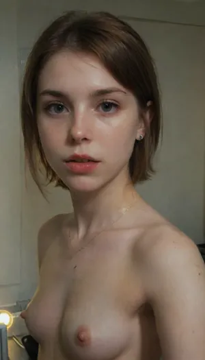 (light flash:2), (pale yellowish skin tone), (desaturated skin color), (real amateur party), (candid surprise Photo), (amateur photo), (off-guard Photo), (unedited raw Photo), (improvised pose), (back view), (side view), (close up), (taken from a Samsung Galaxy), Naked girl, little breast, shaved pussy, ALL body, hole pussy, vulva, opened pussy, spraed legal, (at night), (dark shed), (lights off), (Polaroid flash camera), (cool indoor lighting), (Direct flash photography), (Overexposed flash:2), (strong Shawdons), (Sharp Shawdons), (low contrast:2), (Noise in dark areas), (Shiny reflections on surfaces), (Sharp background), (Background in focus), (No background blur), (Clear background details), (Fluorescent lighting tint), (Cool white balance:1.3), (cyan-tinted shadows), (Artificial lighting with cyan hue), Scene-Queen, girl, Emo, short redhead pixie Hairstyle, Optional, Myspace, picture, badquality, olddigitalcamera, leak, film, grain, jpeg, artifacts, res, quality, 90s, style, 80s, Analogic, 1990s, concept, art, realistic, dark, theme, low, light, igbaddie, photo, portrait, raw, lighting, overexposed, harsh, flash, <lora:badquality_v02:.4>, <lora:Old_Digital_Camera:.9>, <lora:Portraits_and_beuty (1):.8>, <lora:Concept Art DarkSide Style LoRA_SeaArt Furry XL 1.0:.1>, <lora:igbaddie-XL:.8>