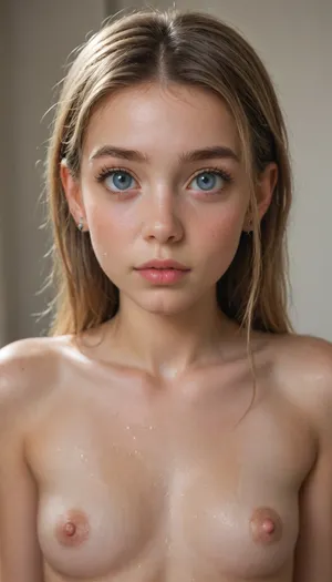 18year old girl shiw his cute face, cute innocent face, very skinny, very very petite, (teenager:1.9), golden blonde wet hair, straight hair, shoulder length hair, realistic face, intricately detailed face, bluey shiny eyes, man with finger on her lips, small lips, bites on lips, big eyes, big eyebrows, <lora:926087_training_data:.8>, wet top nipples, zoom on face, focus face, shiny eyes, squint, sweaty face, see nipples, Beads of sweat, tears