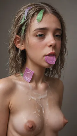 18 years old girl raped hard, (Japanese girl:1.5), gangbang, (condoms around:1.8), cum leaking holes, tied up, used, crying eyes, eyes rolling, exhausted, (full cum:1.9), body full cum, face full cum, destroyed, (cum covered:1.7), hairy pussy, asshole leaking cum, bbc, gape, (bukkake:1.8), pushed down, bdsm, (arched back:1.6), cinematic, hd, (dark nippel:1.7), hands, (mouth cum sobbing:1.6), (tired:1.7), (cum on feeds:1.7), (wet hair:1.9), dick in mouth, deepthroating, bloejob, show asshole, asshole