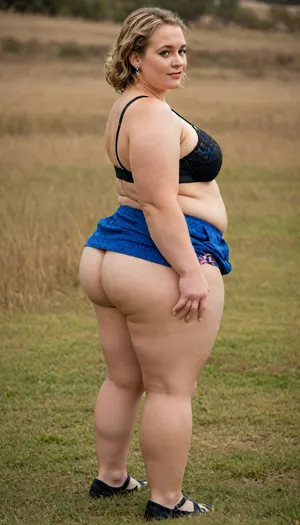 masterpiece, best quality, A fat, obese overweight mature 55 years old blonde woman standing In the Tall grass. Her huge, round ass is visible from the Tall grass. Full body photoshoot. Side view, [brown/black/white], off1c3l4dyfl, woman, in, pink, shirt, and, black, skirt, is, sitting, standing, a, colorful, bra, showing, <lora:off1c3l4dyfl:.8>