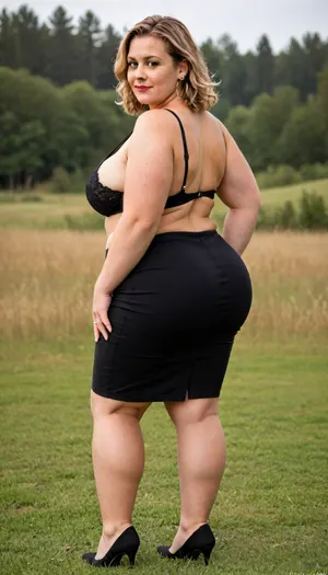 Office dress code. Topless. masterpiece, best quality, A fat, obese overweight mature 55 years old blonde woman standing In the Tall grass. Her huge, round ass is visible from the Tall grass. Full body photoshoot, [brown/black/white], off1c3l4dyfl, woman, in, pink, shirt, and, black, skirt, is, sitting, standing, a, colorful, bra, showing, <lora:off1c3l4dyfl:.8>, <lora:Beshine:.8>