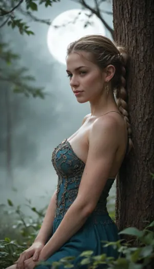 (lazypos), (lazyreal), (jeddtl02), realistic, high_quality, best_quality, highres, masterpiece, 8k, detailed, subject_focus, depth_of_field, perfect_face, detailed_eyes, perfect_hands.
Colorful, vivid_colors, contrasting_colors, detailed_background, chiaroscuro_lighting, dramatic_lighting, volumetric_lighting, cinematic_lighting, light_rays, godrays, shimmering_dust.
Ethereal fantasy concept art, magnificent, celestial, ethereal, painterly, epic, majestic, magical, fantasy_art, dreamy, vibrant_rim_light, bold_edge_light.
In style of Magic The Gathering, 1woman, elf_ranger, milf, mature, tall, lean_body, supermodel_body, curvy_body, large_perky_breasts, toned_legs, toned_arms, wide_hips, hourglass_figure, blonde_hair, very_long_hair, thick_braid, messy_braid, swept_bangs, hair_over_shoulder, feathered_pink_wings, magestic_wings, (folded_wings:.7), wearing exquisite_black_armor, full-body_armor, (intricate_details_on_armor, golden_trim, ornamented_details), fantasy_armor, black_leather_gloves, leather_pants, leather_boots, dominant_facial_expression, confident, tense, vigilant, confident_smile, (facing_viewer:1.5), (looking_at_viewer:1.5), .
Solo, cowboy_shot, (close-up_portrait:1.6), (from_side:1.3), (close_shot:1.6), dynamic_shot, dynamic_pose, action, standing, (contrapposto:1.2), one_leg_forward, strong_posture, arm_support, glowing long_sword is stuck into the ground, hand resting on the pommel of the sword's hilt, (magnificent falcon sitting on her the shoulder), mystical will-o-wisps flying around, shimmering dust in the air.
Dark_forest, (partial_darkness:1.1), (night:1.1), full_moon, rays_of_moonlight, (mist, fog, mystic_gloom:1.5), shadows, thickets, vines, pink_foliage, pink_flowers, old_trees, lush_greenery, dim_lighting.