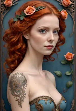 A rose in her hair