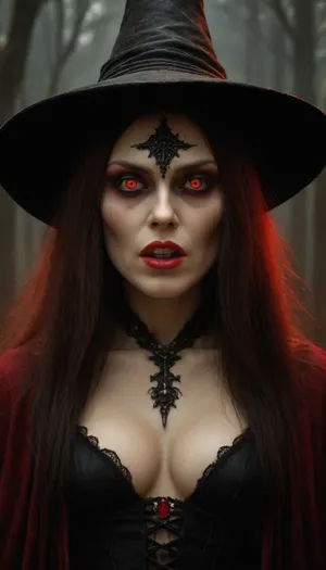 A RAW photo, Ivan Bilibin Style, a woman Looks like a Salem witch, close up, standing, (((view from behind))), (((looking on viewer))), ((eyes contact)), 1/2 body view, ((partially naked)), (in open cloack), an airbrush painting, by Luis Royo, michael whelan and karol bak, (((angry witch with red eyes))), symmetrical epic fantasy art, art style hr giger and beksinski, fantasy skull, boris vallejo and tom bagshaw, cute face. dark fantasy, colorful, high detail, impeccable image quality, ultrarealism, Ivan, Bilibin, Style, page, <lora:Ivan Bilibin Style:.5>