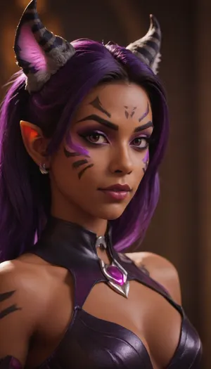 hybrid, (Sombra from Overwatch), (Succubus), (anthro tiger)