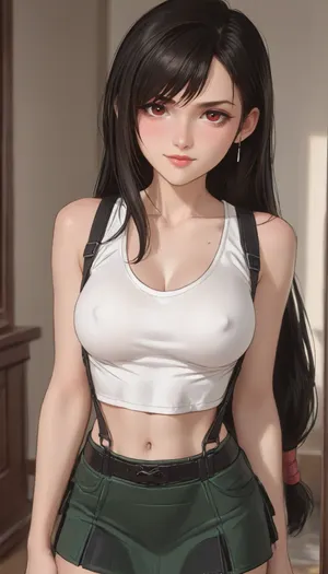 score_9, score_8_up, score_7_up, score_6_up, smirk, horny expression, (Tifa Lockhart from Total Drama Style:1.4), (white tank top, and mini-skirt), big cleavage, big tits, style anime, inspired illustration, ratatatat74, <lora:ratatatat74-000050:.6>, <lora:outline_xl_kohaku_delta_spv5x:1.4>, <lora:cartoon_stickers_xl_v1:.5>, <lora:NEOTOKIOXL_0.2_RC:.4>, <lora:AshMilkshake_Illustrious_v1:1.5>